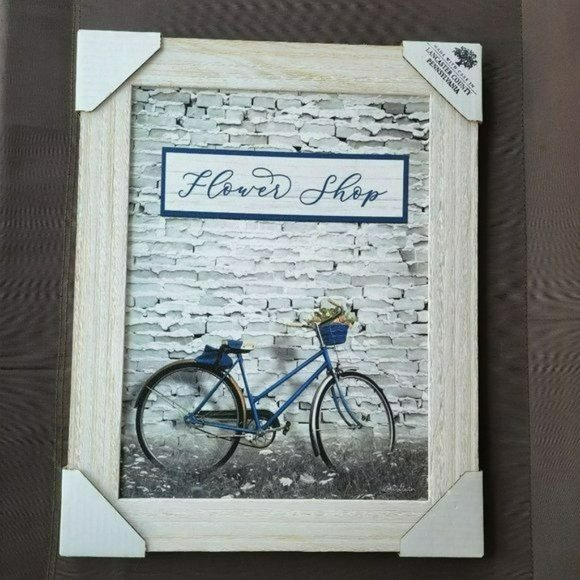 Flower Shop Bicycle Printed Framed Wall Art - Picture 13 of 15